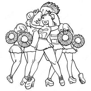 Seahawks Cheerleaders Kleurplaat 96492-35463