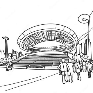 Seahawks Stadion Scene Kleurplaat 96494-35469