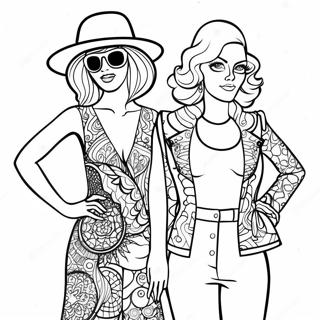 Funky 70s Mode Kleurplaat 96673-35606