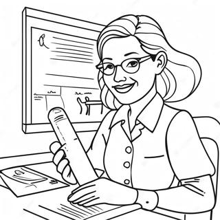 Dynamische Leraar Carriere Kleurplaat 96829 35729