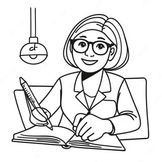 Dynamische Leraar Carriere Kleurplaat 96829 35731