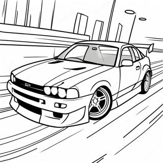 Coole Jdm Auto In Beweging Kleurplaat 96902-35948