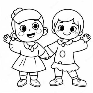 Blije Kinderen Die Kanker Steunen Kleurplaat 97007 36034