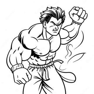 Baki In Een Dynamische Houding Kleurplaat 97109 36115