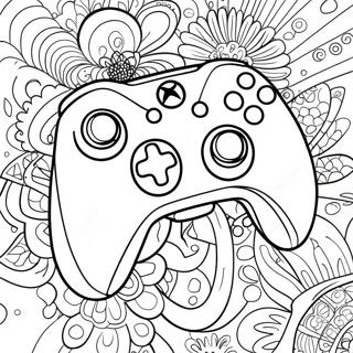 Kleurige Xbox Controller Kleurplaat 97211-36186