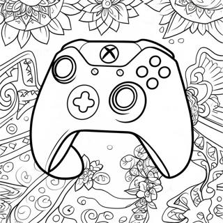 Kleurige Xbox Controller Kleurplaat 97211-36187