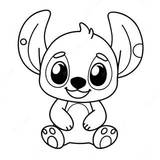 Schattige Stitch In Kostuum Kleurplaat 97441-36361