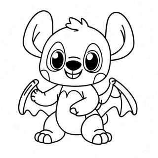 Schattige Stitch In Kostuum Kleurplaat 97441-36362