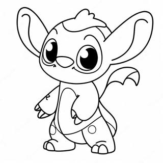 Schattige Stitch In Kostuum Kleurplaat Kleurplaten