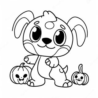 Grappige Stitch Trick Or Treating Kleurplaat Kleurplaten