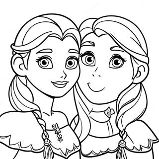 Elsa En Anna Kleurplaten