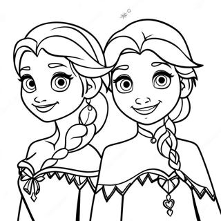 Kleurplaat Van De Frozen Zussen 97544 36443