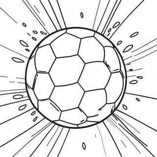 Kleurplaat Van Een Kleurrijke Voetbal In Actie 97595 36483