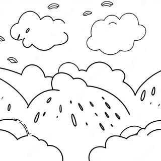 Bewolkte Lucht Met Regen Kleurplaat 97622 36506