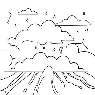 Bewolkte Lucht Met Regen Kleurplaat 97622 36508