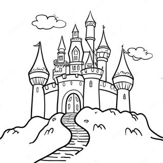 Magisch Kasteel Op Een Heuvel Kleurplaat 97753-36702