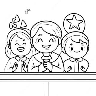 Kinderen Zingen In De Kerk Kleurplaat 97909-36870