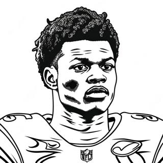 Lamar Jackson Kleurplaten