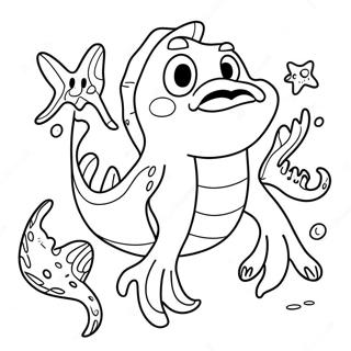 Vriendelijk Zeemonster Kleurplaat 98036-36958