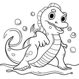 Reusachtig Zeemonster Kleurplaat 98039-36969