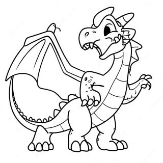 Woeste Draak Brullend Kleurplaat 98215-37108