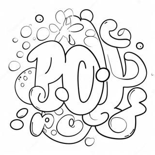 Speelse Bubbelletters Kleurplaat 98397-37249