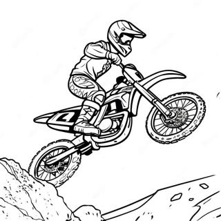 Kleurige Supercross Dirtbike Rijder Kleurplaat 98420-37261