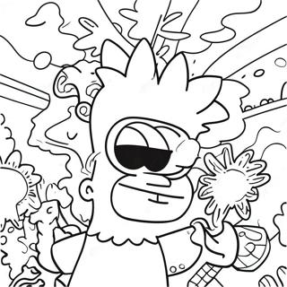 Trippy Bart Simpson Kleurplaat 98469-37296