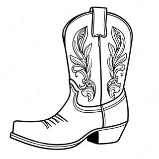 Westerse Cowboylaars Kleurplaat 98574-37383