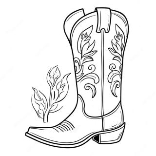 Vintage Cowboylaars Kleurplaat 98576-37391