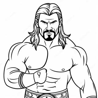 Dynamische Kleurplaat Van Een Wwe Worstelaar 98678-37465