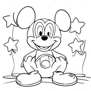 Mickey Mouse Verjaardag Kleurplaat 98777-37536