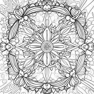 Symmetrische Kaleidoscoop Vormen Kleurplaat 98806 37567