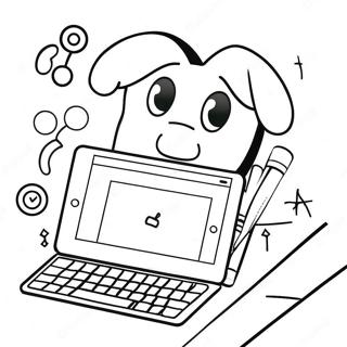 Kleurrijke Ipad Met Leuke Apps Kleurplaat 98855-37599