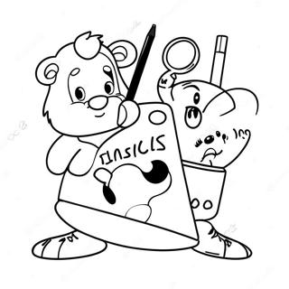 Ipad Met Cartoon Figuren Kleurplaat 98858-37610