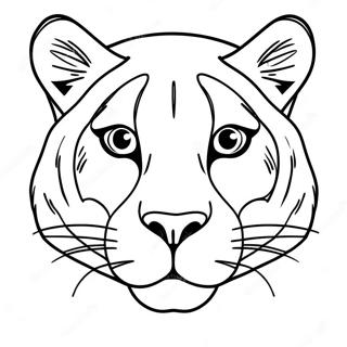 Realistisch Puma Portret Kleurplaat 98884-37629
