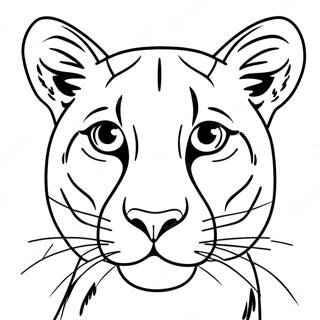 Realistisch Puma Portret Kleurplaat 98884-37630