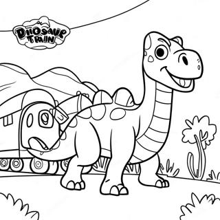 Dino Trein Kleurplaat 98905-37635