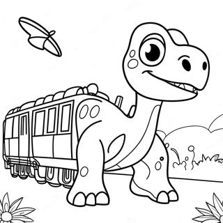 Dino Trein Kleurplaat 98905-37636