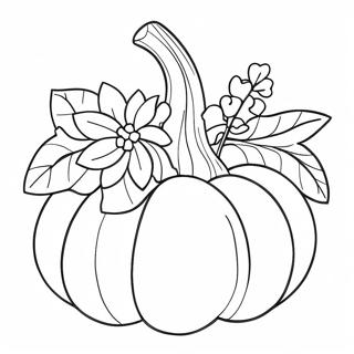 Decoratieve Pompoen Met Bloemen Kleurplaat 99061-37770