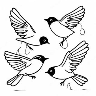 Kleurige Orioles Vliegend Kleurplaat Kleurplaten