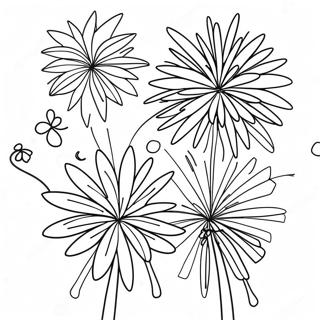 Kleurrijke Vuurwerk Viering Kleurplaat 99754 38493