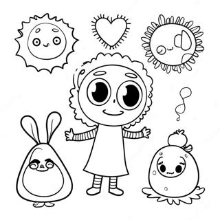 Grappige Tim Burton Personages Kleurplaat 99779-38512