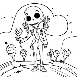 Tim Burtons Donkere Fantasie Kleurplaat 99781-38520