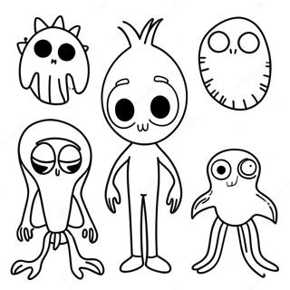 Eng Tim Burton Wezens Kleurplaat 99782-38523